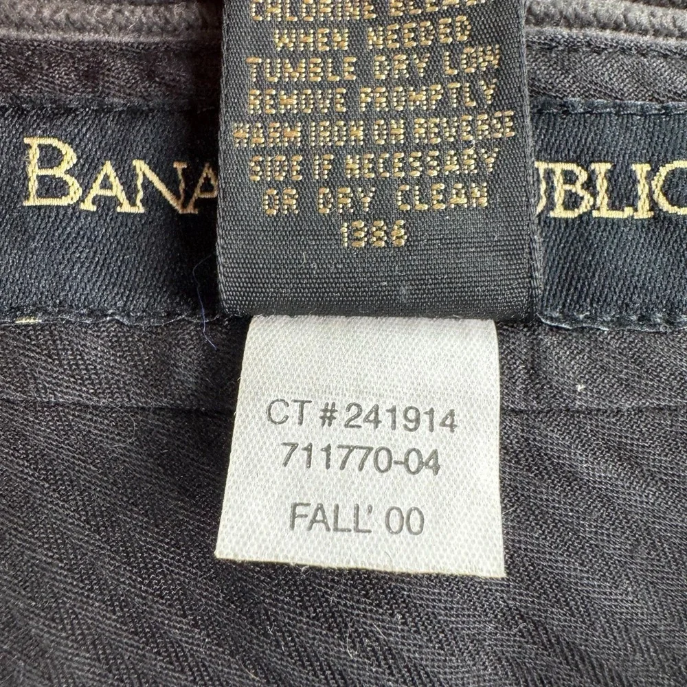 Vintage Banana Republic Pants Men 35x28 Gray Corduroy Pleated Cuffed Smithfield